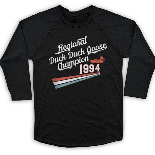 Nostalgia 90s Duck Goose Baseball Raglan Shirt - Figerry