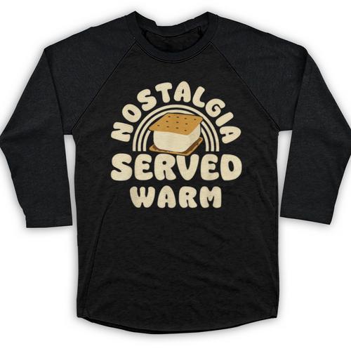 Nostalgia Served Warm Smore Baseball Raglan Shirt - Figerry