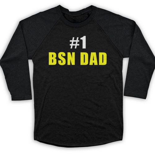 Nurse BSN Student Graduate Dad Nursing Graduation Baseball Raglan Shirt - Best Gift Smart