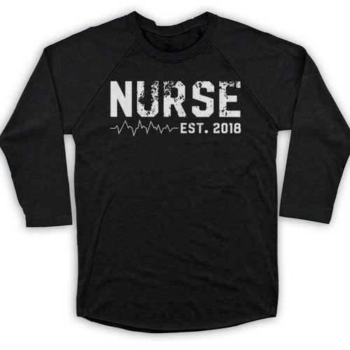 Nurse Est 2018 Nursing School Graduation Baseball Raglan Shirt - Best Gift Smart