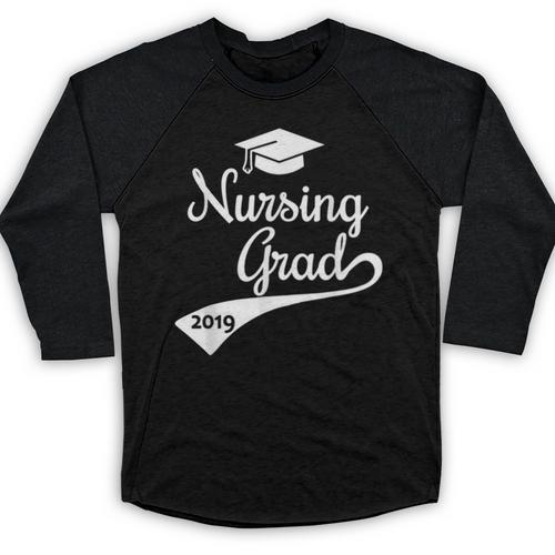 Nursing Graduate Grad 2019 Nurses Graduation Baseball Raglan Shirt - Best Gift Smart