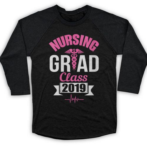 Nursing School Graduation Class Of 2019 RN Student Baseball Raglan Shirt - Best Gift Smart