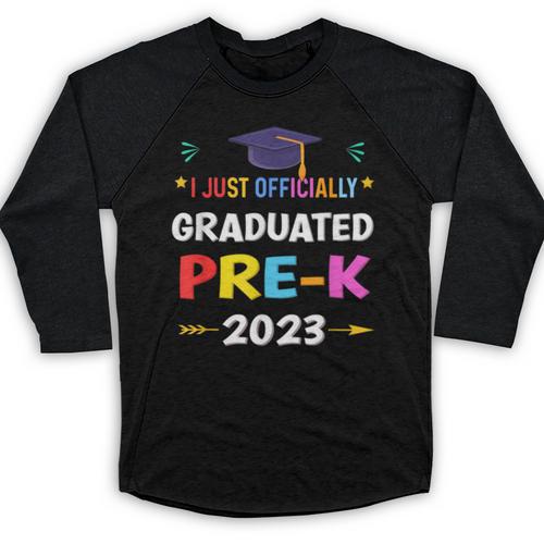 I Officially Graduated Pre-k Graduation Pre k Class 2023 Kid Baseball Raglan Shirt - Best Gift Smart