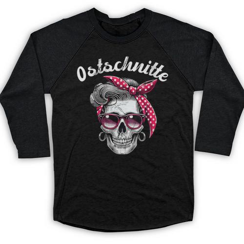 Ostschnitte East Germany DDR Ossi Nostalgia Vintage Retro Baseball Raglan Shirt - Figerry