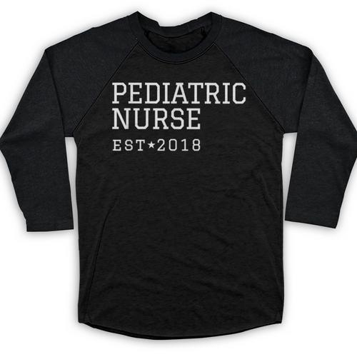 Pediatric Nurse 2018 Graduation RN Nurse Idea Baseball Raglan Shirt - Best Gift Smart
