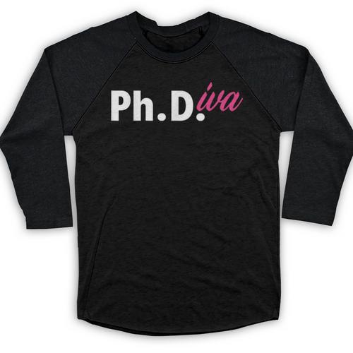 Ph Diva Women Dissertation Doctoral Degree Graduation PhD Baseball Raglan Shirt - Best Gift Smart