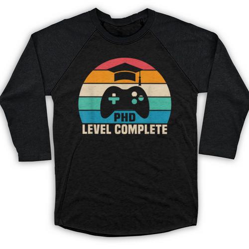 PhD Level Complete Graduation Doctorate In Philosophy Baseball Raglan Shirt - Best Gift Smart