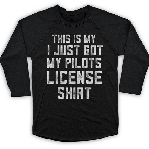 Pilots License In Training Future Flight School Graduation Baseball Raglan Shirt - Best Gift Smart