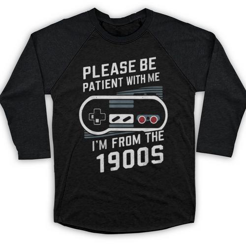 Please Be Patient I'm From The 1900s Father's Day Baseball Raglan Shirt - Figerry