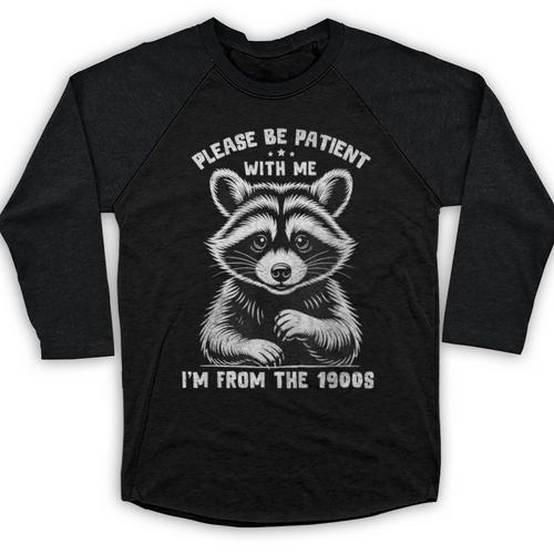 Please Be Patient I'm From The 1900s Old People Retro Baseball Raglan Shirt - Figerry