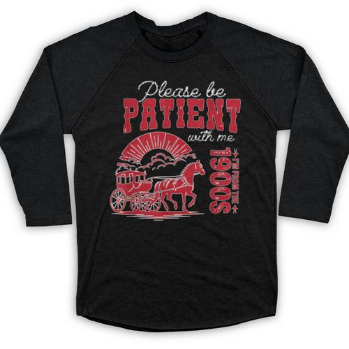 Please Be Patient I'm From The 1900s Retro Gen X Millenn Baseball Raglan Shirt - Figerry