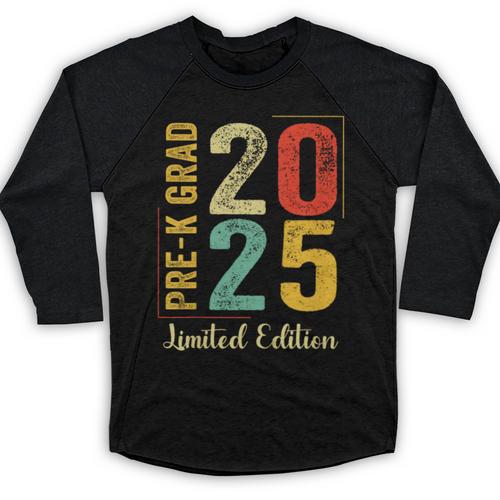 Pre-K Grad 2025 Pre-K Kids Prek Graduation Baseball Raglan Shirt - Best Gift Smart
