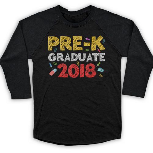 Pre-K Graduate Grad 2018 Graduation Shirt Baseball Raglan Shirt - Best Gift Smart