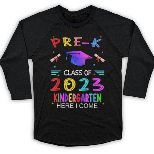Pre-k Graduation Pre Kindergarten Class Of 2023 Boys Girls Baseball Raglan Shirt - Best Gift Smart