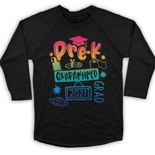Pre-K Prek3 Prek4 Graduate Quarantine Preschool Graduation Baseball Raglan Shirt - Best Gift Smart
