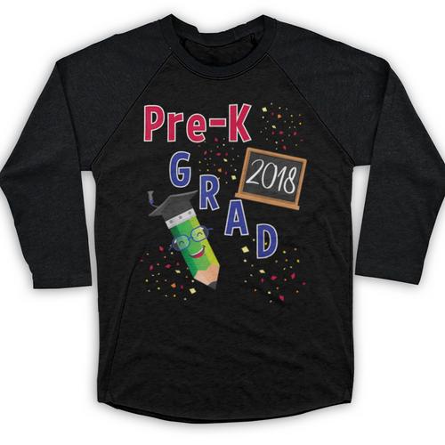 Pre Kindergarten Graduation 2018 Fun Graduate Shirt For Kids Baseball Raglan Shirt - Best Gift Smart