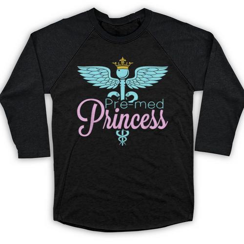 Pre-Med Women Pre Med Princess Graduation Baseball Raglan Shirt - Best Gift Smart