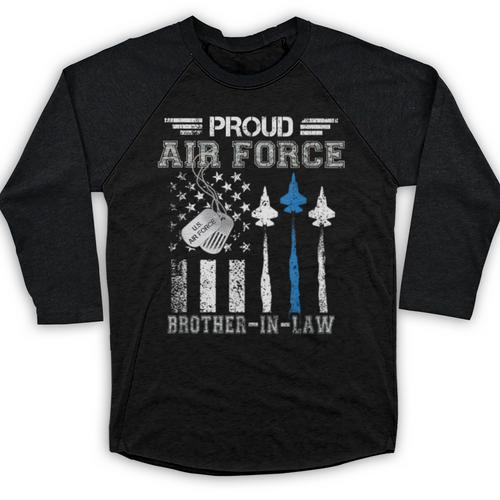 Proud Air Force Brother-In-Law US Air Force Graduation Baseball Raglan Shirt - Best Gift Smart