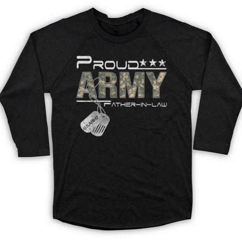 Proud Army Father-In-Law US Army Graduation Father-In-Law Baseball Raglan Shirt - Best Gift Smart