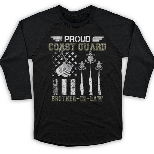 Proud Coast Guard Brother-In-Law US Coast Guard Graduation Baseball Raglan Shirt - Best Gift Smart