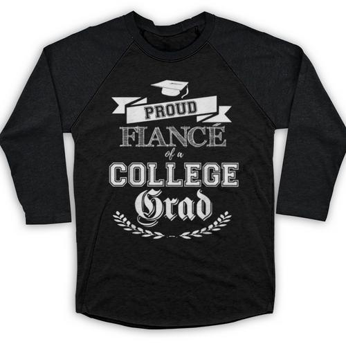 Proud Fiance Of College Grad 2019 Family Graduation Tee Baseball Raglan Shirt - Best Gift Smart