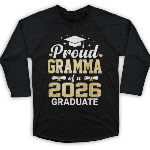 Proud Gramma Of A 2026 Graduate Class Of Graduation Baseball Raglan Shirt - Best Gift Smart