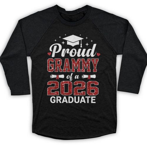 Proud Grammy Of A 2026 Graduate Class Of Graduation Baseball Raglan Shirt - Best Gift Smart