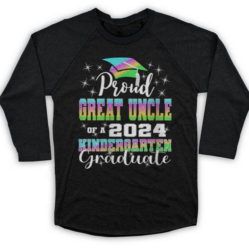 Proud Great Uncle Of Kindergarten Graduate 2024 Graduation Baseball Raglan Shirt - Best Gift Smart