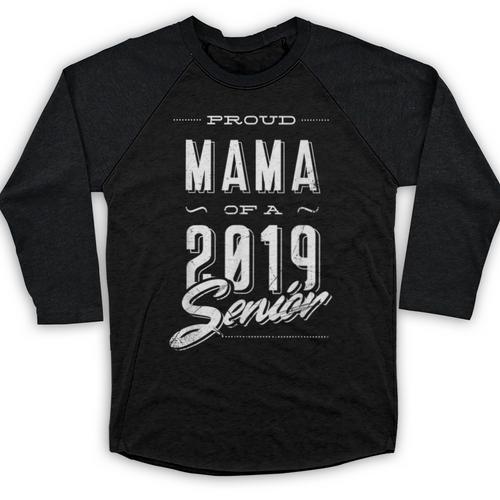 Proud Mama Senior 2019 Mom Graduate Graduation Mommy T Shirt Baseball Raglan Shirt - Best Gift Smart
