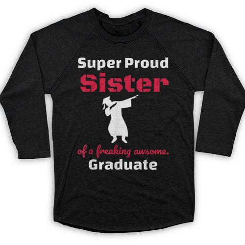 Proud Sister Of 2018 Graduate Dabbing Graduation Baseball Raglan Shirt - Best Gift Smart