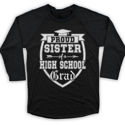 Proud Sister Of a High School Grad Senior Graduation Shirt Baseball Raglan Shirt - Best Gift Smart