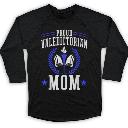 Proud Valedictorian Mom Graduation Grad Mom Class Of 2025 Baseball Raglan Shirt - Best Gift Smart