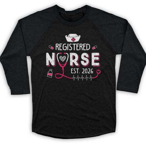 Registered Nurse Est 2026 Nursing Student RN Graduation Baseball Raglan Shirt - Best Gift Smart