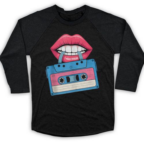 Retro 80s And 90s Cassette Perfect For Nostalgia Baseball Raglan Shirt - Figerry