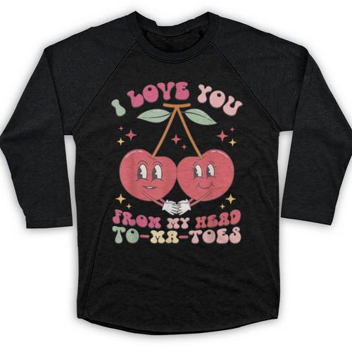 Retro Cherry Love 90s Nostalgia Baseball Raglan Shirt - Figerry