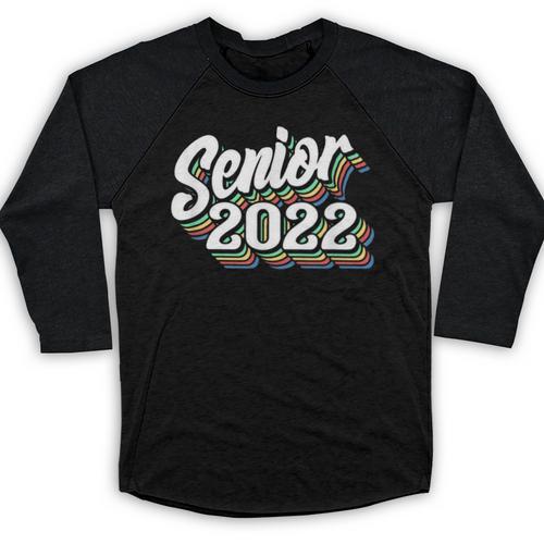 Retro Senior Class Of 2022 Men Women Graduation 90's Grad Baseball Raglan Shirt - Best Gift Smart
