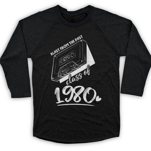 Reunion Class Of 1980 School Graduation Blast From The Past Baseball Raglan Shirt - Best Gift Smart