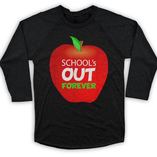 School Is Out Forever Graduation Humor Baseball Raglan Shirt - Best Gift Smart