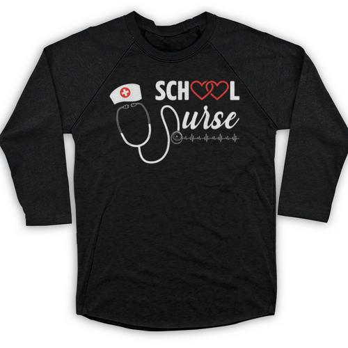 School Nurse Nursing Graduate School Graduation Baseball Raglan Shirt - Best Gift Smart