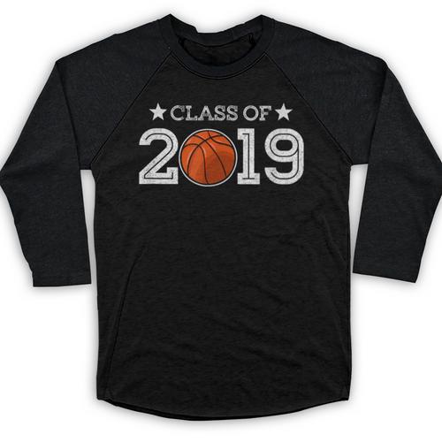 Senior 2019 Basketball Shirt Graduation Class Of 2019 Stars Baseball Raglan Shirt - Best Gift Smart