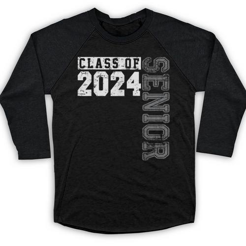 Senior 2024 Class Of 2024 Seniors Graduation 2024 Senior 24 Baseball Raglan Shirt - Best Gift Smart