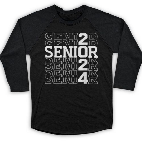 Senior 2024 Graduation Graduate Class Of 2024 Women Boy Girl Baseball Raglan Shirt - Best Gift Smart