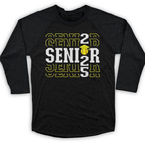 Senior 2025 Softball Class Of 2025 Graduation Baseball Raglan Shirt - Best Gift Smart