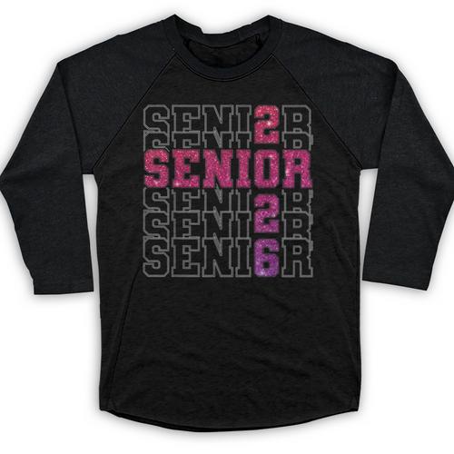 Senior 2026 Class Of 2026 Graduation 2026 Pink Girl Women Baseball Raglan Shirt - Best Gift Smart