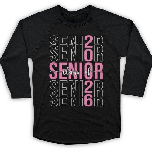 Senior 2026 Class Of 2026 Seniors Graduation 2026 Girl Women Baseball Raglan Shirt - Best Gift Smart