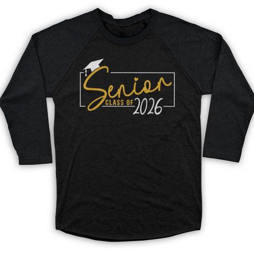 Senior 2026 Class Of 2026 Seniors Graduation School Senior Baseball Raglan Shirt - Best Gift Smart