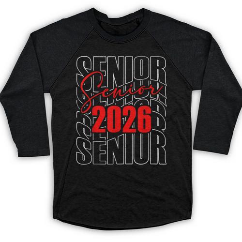 Senior 2026 Retro Class Of 2026 Graduation For Students Baseball Raglan Shirt - Best Gift Smart