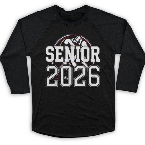 Senior 2026 Wrestling Class Of 2026 Wrestler Graduation Baseball Raglan Shirt - Best Gift Smart