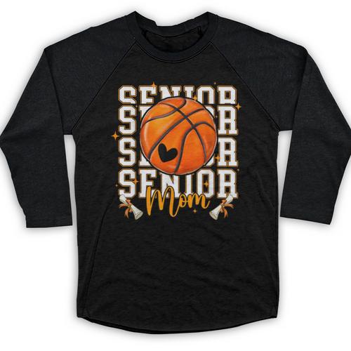 Senior Basketball Mom 2026 Basketball Graduation Baseball Raglan Shirt - Best Gift Smart