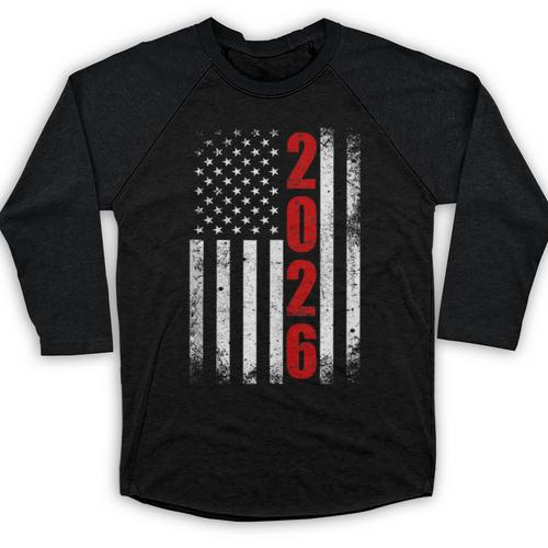 Senior Class Of 2026 Patriotic American USA Flag Graduation Baseball Raglan Shirt - Best Gift Smart